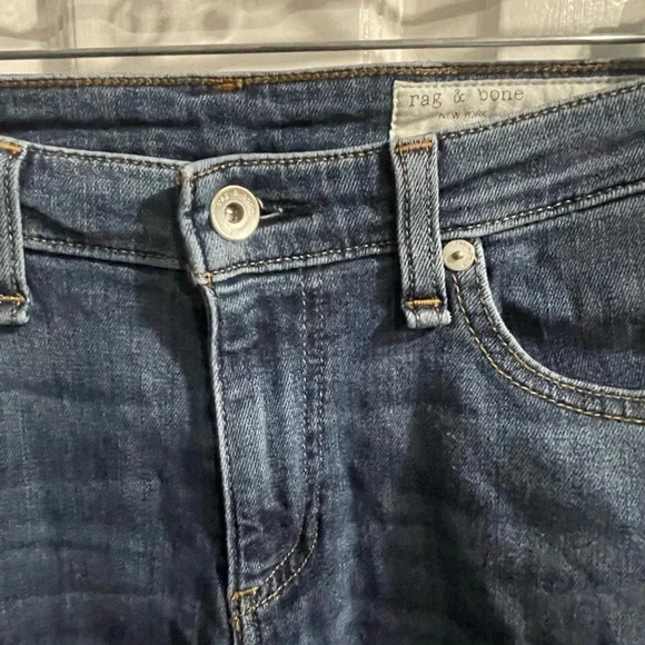 Rag & bone Cate Midrise Skinny Color Juni Dark Medium Jeans size 28 - Picture 8 of 9